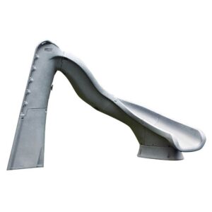 skip to the beginning of the images gallery s.r.smith turbotwister deck mounted right curve pool slide grey granite